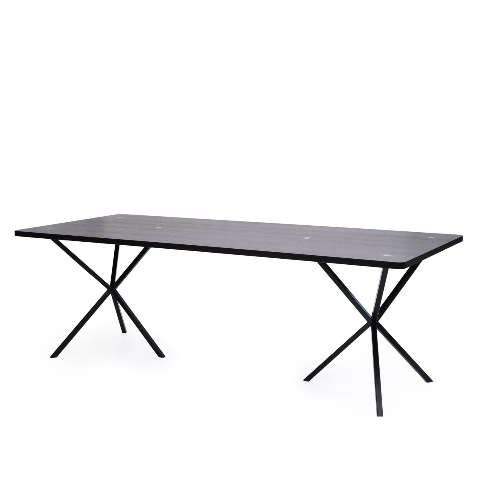 Rektangulärt matbord i svart ek